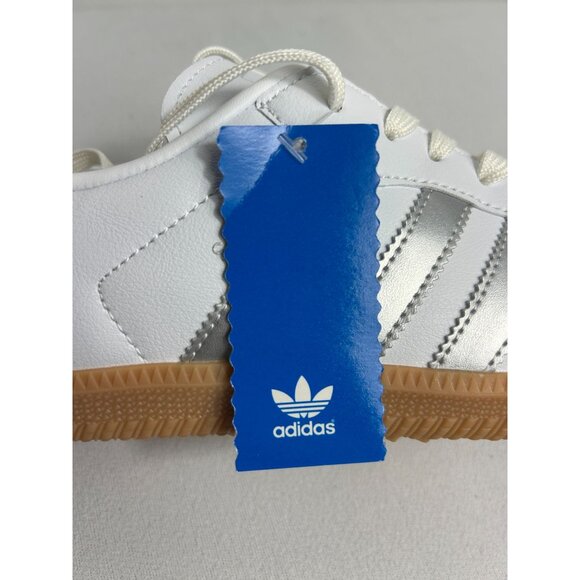 Adidas Unisex Samba OG Shoe in White Metallic Silver - Sz 8.5M / 9.5W - New - Picture 5 of 16